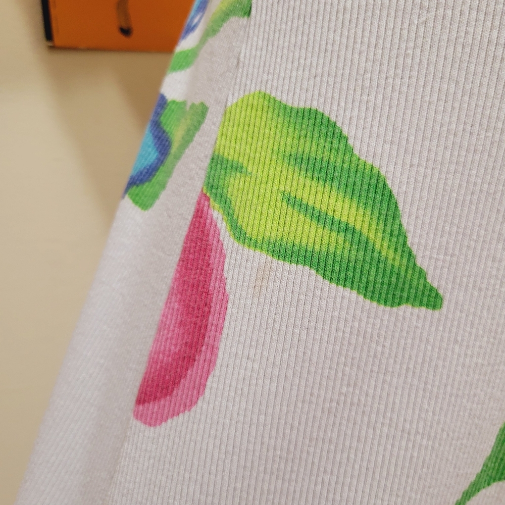 La Fete | Vintage Bright Floral Rib Knit Midi Dress - Picture 3 of 6